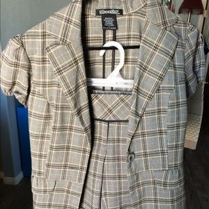 Two Piece Jacket and Shorts Suit